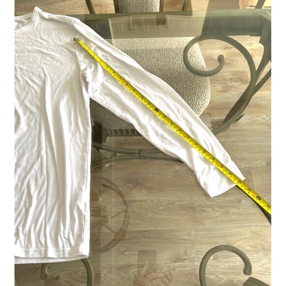 32 Degrees Heat Long-Sleeve White Crew Neck Shirt L - Picture 5 of 6